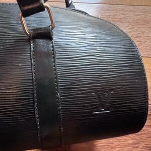 Black Epi Leather Soufflot Bag